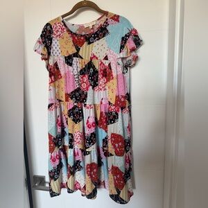 Patchwork Swingy Dress, Medium
